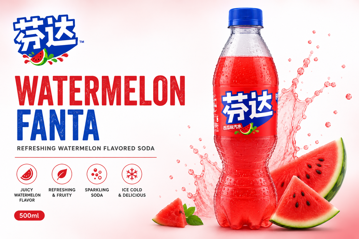 Asian Drink ready for sale - Watermelon fanta