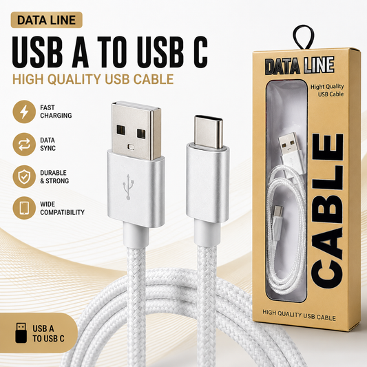USB-A to USB-C| Cable Kit – Retail Ready | Wholesale