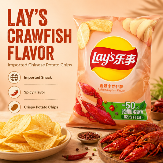 Asian chips ready for sale - Crawfish flavor